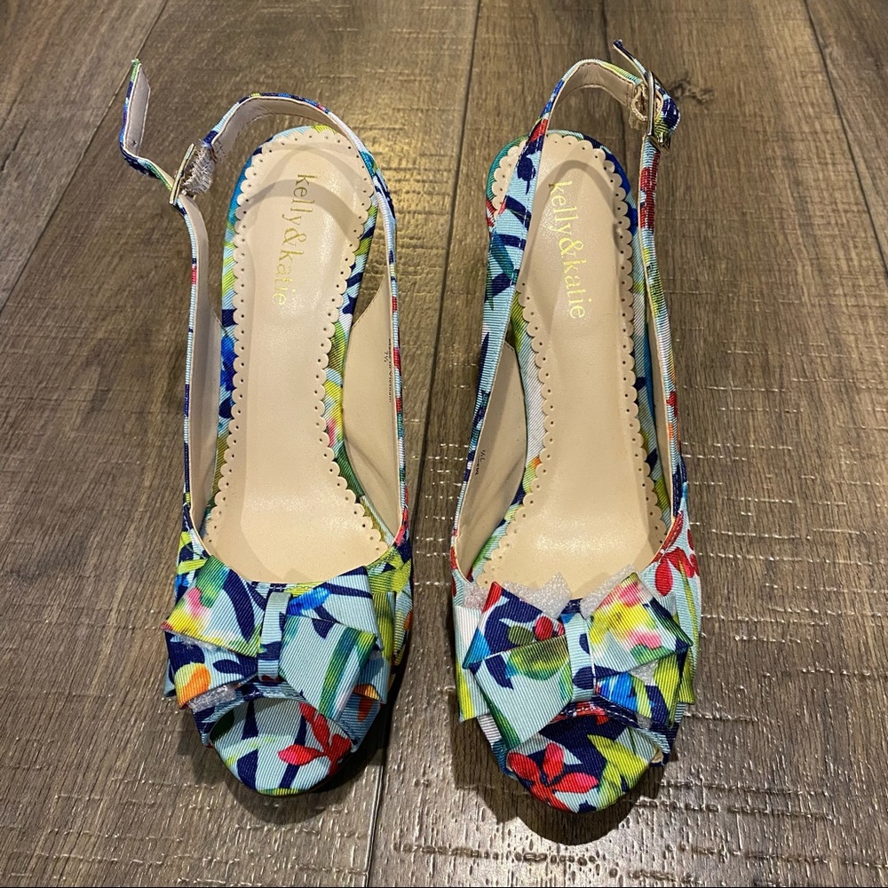 Kelly and Katie Floral Heels